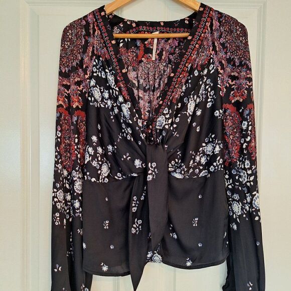 Free people women’s floral top size M - Picture 1 of 7